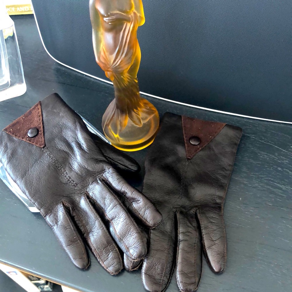 Leather and Suede Vintage Driving Gloves